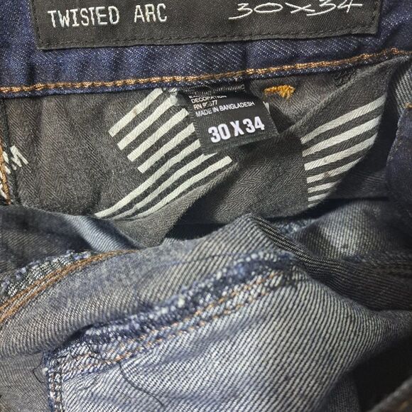 William Rast Men's Dirty Blue Button Flay Arc Denim Jeans Sz 30x34 - Picture 7 of 9